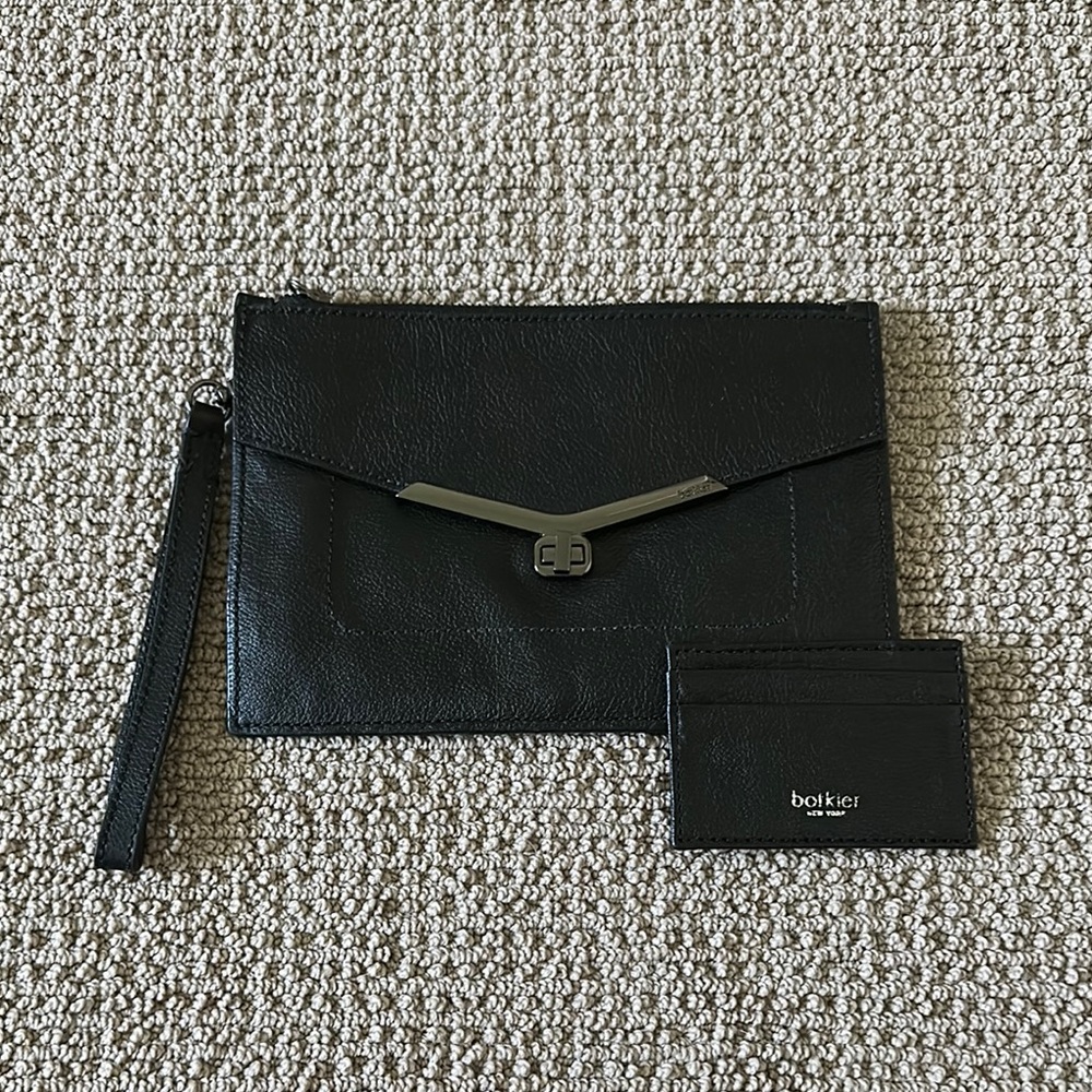 Botkier Black Leather Wristlet